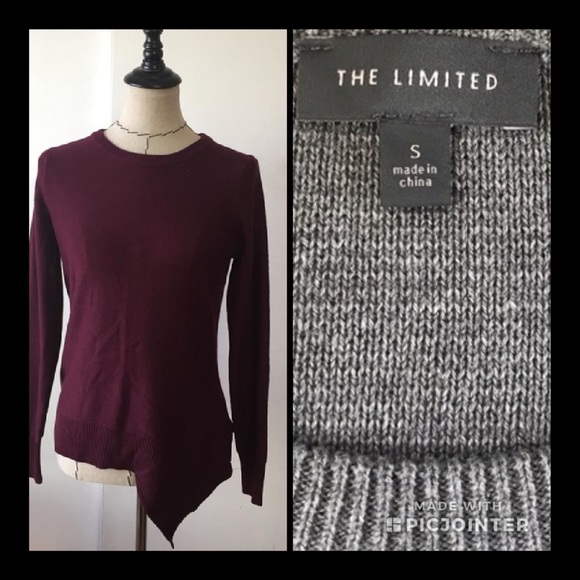 The Limited Sweaters - The Limited Asymmetrical Gray Sweater (Size S)